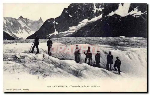 Cartes postales Chamonix Traversee de la mer de glace