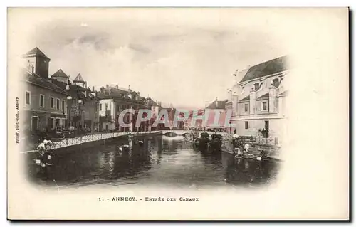 Cartes postales Annecy Entree des canaux