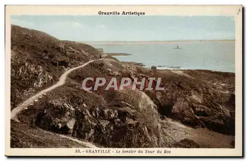 Cartes postales Granville Le sentier du tour du roc