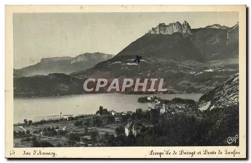 Ansichtskarte AK Lac d&#39Annecy Presqu&#39ile de Duingt et dents de Lanfou