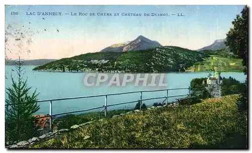 Cartes postales Lac d&#39Annecy Le roc du Chere et chateau de Duingt