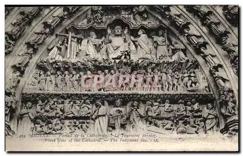 Cartes postales Cathedrale d'Amiens Portail Jugement dernier