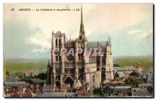 Cartes postales Cathedrale d'Amiens Vue generale