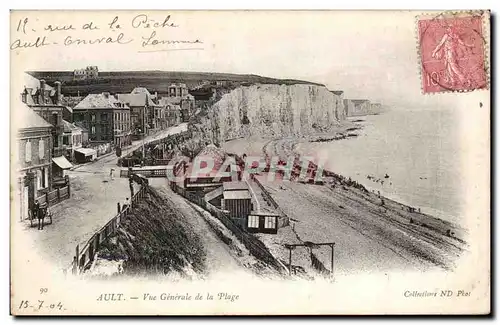 Cartes postales Ault Onival sur mer Vue generale de la plage