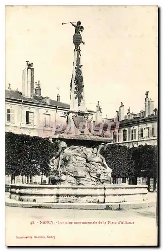 Cartes postales Nancy Fontaine monumentale de la place d&#39alliance