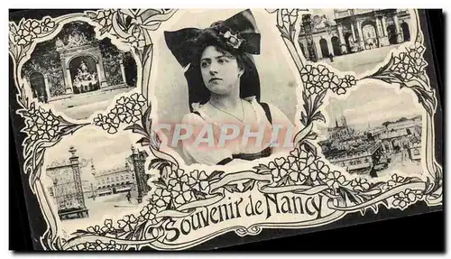 Cartes postales Nancy Souvenir Folklore coiffe Costume