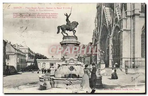 Ansichtskarte AK Nancy Place Saint Epvre Statue de Rene II Palais du gouverneur