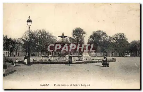 Cartes postales Nancy Place Carnot et cours Leopold