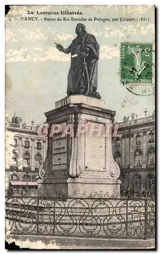 Ansichtskarte AK Nancy Statue du roi stanislas de Pologne par Jacquot