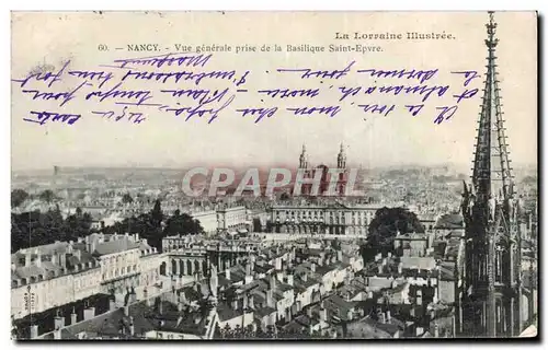 Cartes postales Nancy Vue generale prise de la basilique Saint Epvre