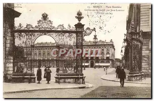 Ansichtskarte AK Nancy Place Stanislas Grilles en fer forge par Jean lamour