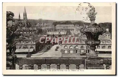 Cartes postales Nancy Place Stanislas vue de l&#39hotel de ville