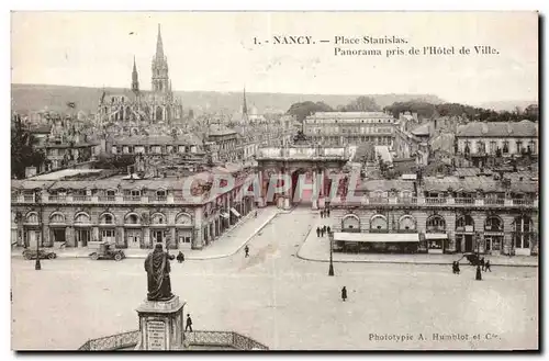 Nancy Cartes postales Place Stanislas panorama pris de l&#39hotel de ville