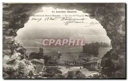 Ansichtskarte AK Environs de Pont a Mousson Un coin du village de Mousson a travers les ruines