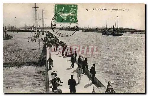 Cartes postales Le Havre Entree des jetees