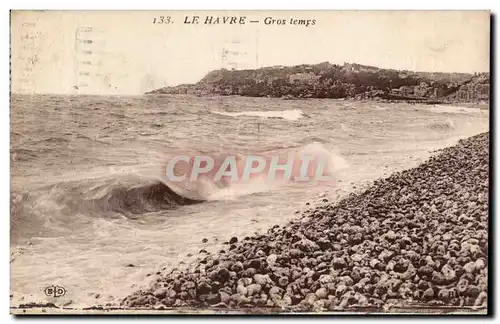 Cartes postales Le Havre Gros temps