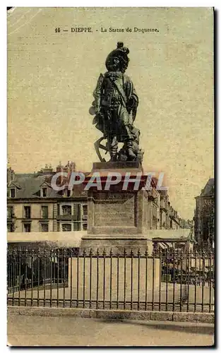 Cartes postales Dieppe La statue de Duquesne