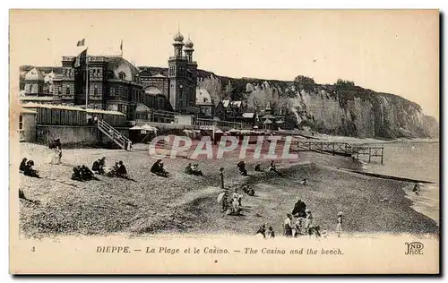 Cartes postales Dieppe La plage et le casino