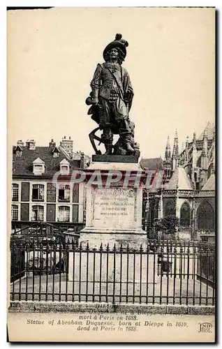 Cartes postales Dieppe La statue de Duquesne