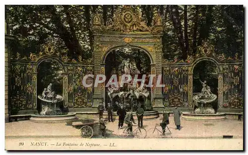 Cartes postales Nancy la fontaine de Neptune