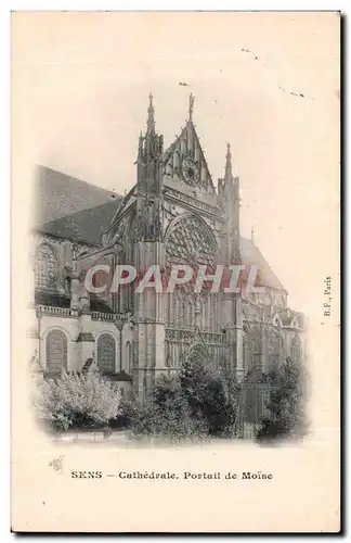 Cartes postales Sens La cathedrale Portail de Moise