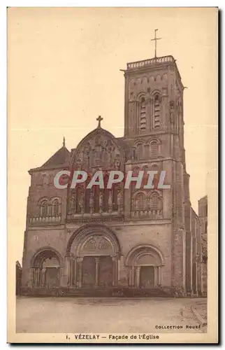 Cartes postales Vezelay Facade de l&#39eglise