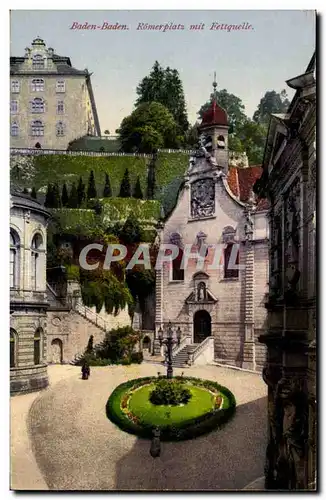 Cartes postales Baden Baden Romerplatz mit Fettquelle