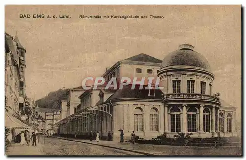 Cartes postales Bad Ems a d Lahn Romestrasse mit Kursaalgebaude und theater