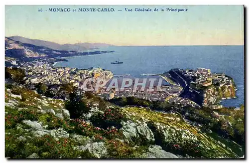 Cartes postales Monaco Monte Carlo Vue generale de la principaute