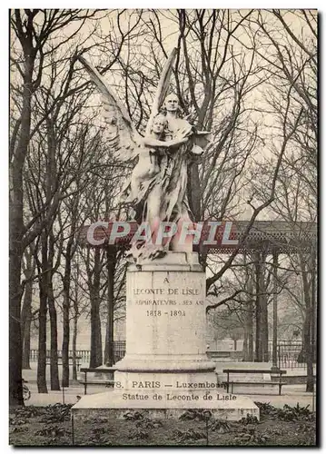 Cartes postales Paris Luxembourg Statue de Leconte de Lisle