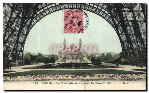 Ansichtskarte AK Paris Le Trocadero vu sous la Tour Eiffel