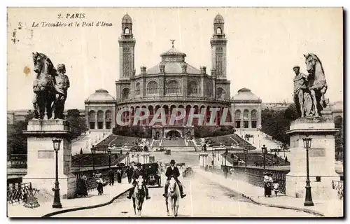 Cartes postales Paris Le pont d&#39iena et le Trocadero