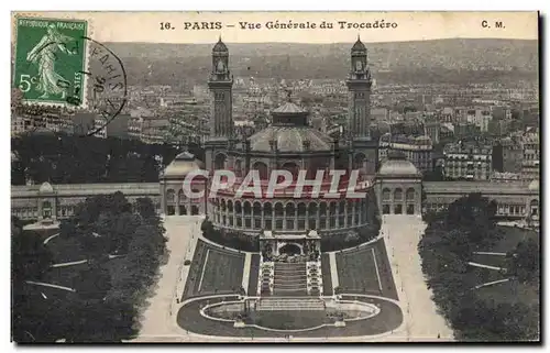 Paris Cartes postales Vue generale du Trocadero