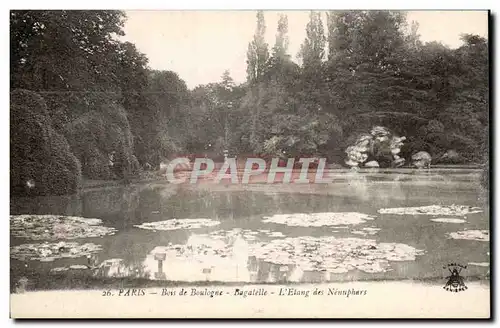 Paris Cartes postales Bois de Boulogne Bagatelle L&#39etang des nenuphars