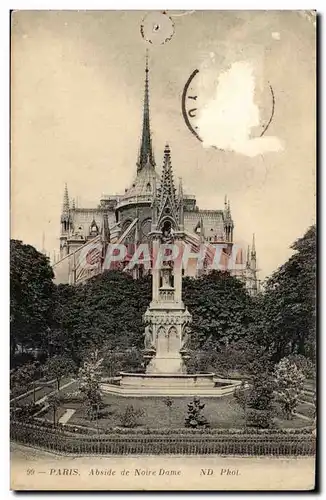 Cartes postales Paris Abside de Notre DAme