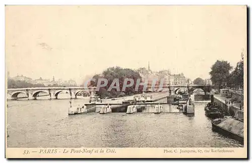 Paris Ansichtskarte AK Le pont neuf et la cite