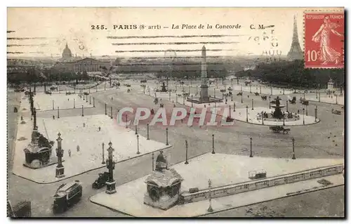 Paris Ansichtskarte AK Place de la Concorde Tour Eiffel