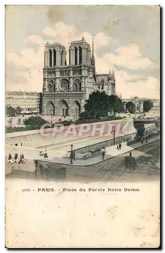 Paris Cartes postales Place du parvis Notre Dame