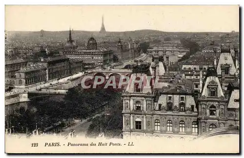 Ansichtskarte AK Paris Panorama des huit ponts Tour Eiffel