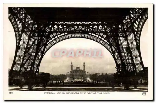 Paris Cartes postales Vue du Trocadero prise sous la Tour Eiffel