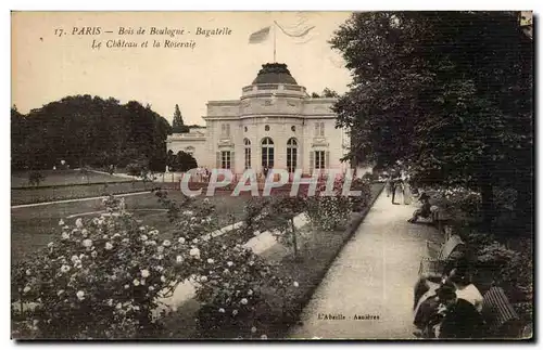 Paris Ansichtskarte AK Bois de Boulogne Bagatelle Le chateau et la Roseraie