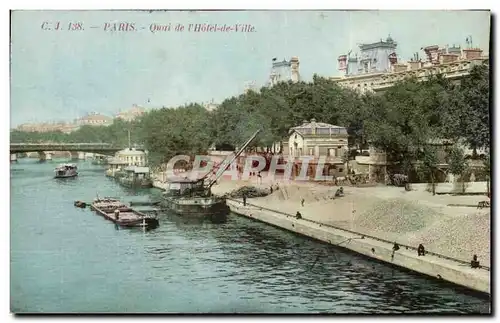 Paris Ansichtskarte AK Quai de l&#39hotel de ville