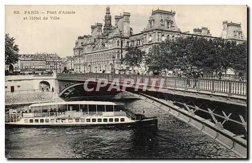 Paris Cartes postales Pont d&#39Arcole et hotel de ville