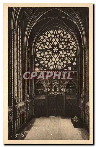 Cartes postales Paris La Sainte Chapelle Grande rose