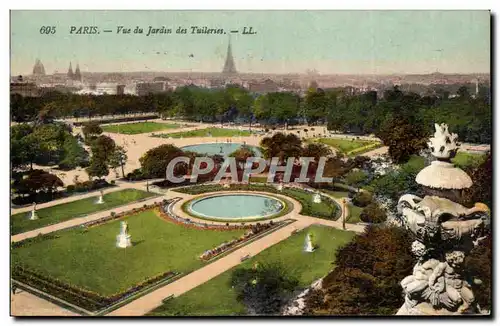 Ansichtskarte AK Paris Vue du jardin des Tuileries