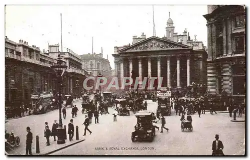 Ansichtskarte AK Great Britain Bank & Royal Exchange London Londres