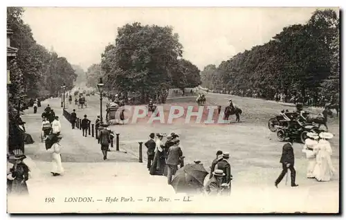 Ansichtskarte AK Great Britain B London Londres Hyde Park The row