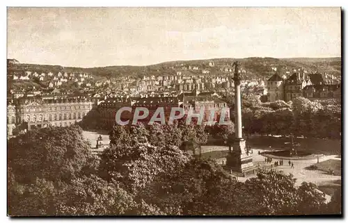 Cartes postales Stuttgart Schlossplatz mit Blick zur Villa Reitzenstein