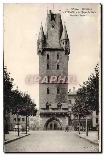 Cartes postales Mainz Holzturm Le tour de bois