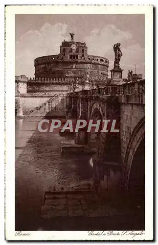 Ansichtskarte AK Italie Italia Roma Castel e ponte S Angelo
